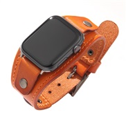 (42/44MM Orange) apple watchbandwatch watchband real leather retro belt