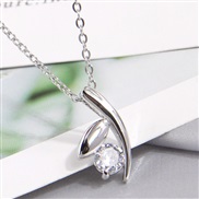 fashion sweetOL bronze branches and leaves embed Zirconium personality woman necklace