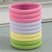 (10 ) high quality high elasticity pure color Stripe head leather lady rope circle