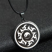 fashion Round stainless steel pendant man necklace