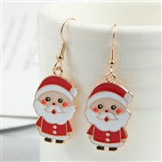 fashion christmas Santa Claus personality lady earrings
