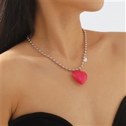 ( Pinklove )occidental style exaggerating love pendant necklace  wind samll brief personality