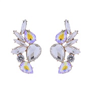 ( AB white)occidental style fashion personality exaggerating brilliant earrings woman Irregular retro diamond earring t