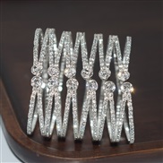 (12  Silver)occidental style crystal bangle Rhinestone opening bangle woman brief bracelet