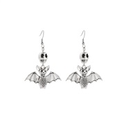 (YR3 44 2)occidental style  personality retro Metal bat shirt skull spider necklace earrings