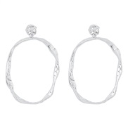 ( White K)E occidental style Oval earrings  brief exaggerating wind geometry circle