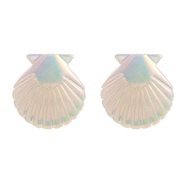 (AB color)autumn Shells earrings occidental style exaggerating Earring woman fashion wind Earringearrings