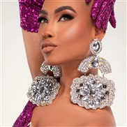 ( Gold)occidental style fashion fully-jewelled exaggerating earrings retro flower Rhinestone earring banquet womanearri