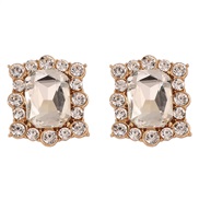 ( white)occidental style exaggerating geometry square fashion temperament all-Purpose trend fashion personality earring