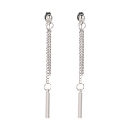 ( White K 6337)occidental styleins wind long style tassel earrings woman fashion personality diamond chain earring Earr