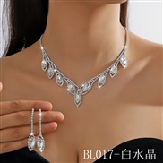 (BL 17  crystal) occidental style  fully-jewelled crystal necklace earrings set  color more color two
