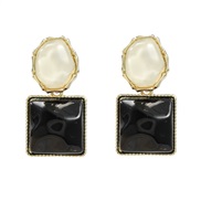 ( black) occidental style earrings woman geometry square resin Earring trend retro