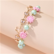 ( sky blue ) temperament trend Pearl head bracelet