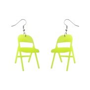 ( yellow) personality creative Acrylic earring occidental style wind fashion all-Purpose