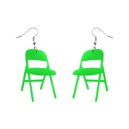 ( Fluorescent green ) personality creative Acrylic earring occidental style wind fashion all-Purpose