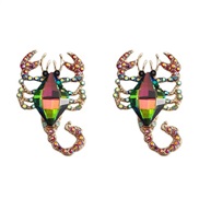 ( Color)occidental style wind personality trend exaggerating animal Alloy embed ear stud fashion temperament Earring wo
