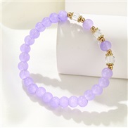 (BZ194 zise) occidental style girl student beads bracelet color glass beads handmade elasticity rope