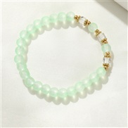 (BZ194 lvse) occidental style girl student beads bracelet color glass beads handmade elasticity rope