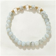 (BZ194 huise) occidental style girl student beads bracelet color glass beads handmade elasticity rope