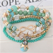 occidental style trend  concise crystal mash up personality fashion bracelet