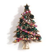 occidental style fashion concise retro color diamond christmas tree temperament man woman brooch