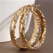 fashion gold stainless steel concise flower temperament lady circle buckle