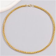 Fashionable and Simple Gold Flower Basket Chain Temperament Men Necklace
