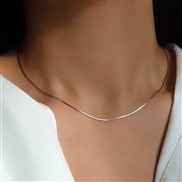 1 fashion concise stainless steel snake personality lady necklace