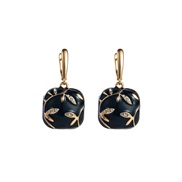 ( black)occidental style summer earrings Alloy enamel Earring fashion geometry lovely samll high earring