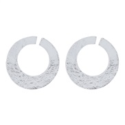 ( anti silver)occidental style personality Metal geometry opening ear stud  exaggerating Irregular pattern Round earrin