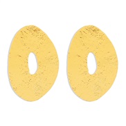 ( Gold)E occidental style exaggerating Irregular Round earrings  fashion hollow Metal temperament geometry ear stud