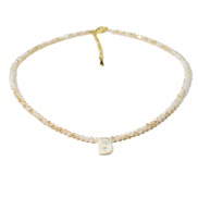 (B)Shells Word crystal beads necklace woman temperament all-Purpose clavicle chain color