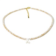 (K)Shells Word crystal beads necklace woman temperament all-Purpose clavicle chain color