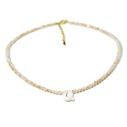 (Q)Shells Word crystal beads necklace woman temperament all-Purpose clavicle chain color