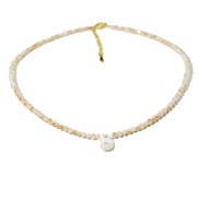 (S)Shells Word crystal beads necklace woman temperament all-Purpose clavicle chain color