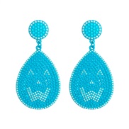 ( blue)occidental style Alloy beads head earrings Earring