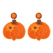 ( Orange)occidental style creative Cloth beads earrings woman ethnic style handmade earring
