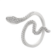 ( White KWG 116 )occidental style fashion embed zircon twining samll snake ring wind personality samll women dress
