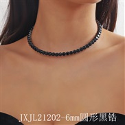 (JXJL212 2 6mmcircular  Black zircon  )occidental style luxurious fully-jewelled black zircon Collar bangle set  eyes s