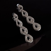( Gold)new drop Rhinestone ear stud  fashion Street Snap long style pendant earrings occidental style Earrings