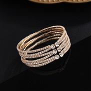 ( Gold)  diamond steel wire width opening more row big bangle
