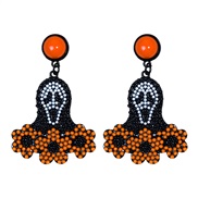 ( black)occidental style new creative Alloy beads earring woman