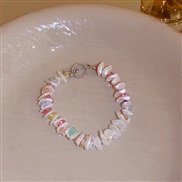 ( Bracelet  Silver  Color)color stone PearlO buckle bracelet necklace samll fashion temperament wind chain brief woman