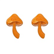( orange)enamel earri...