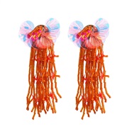 ( Tangerine)summer flowers earrings occidental style exaggerating Earring lady plastic sequin flowers tasselearrings