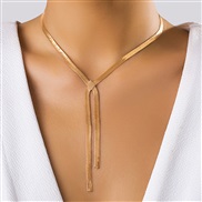 ( 3  Gold 558 )occidental style brief snake chain clavicle chainchocker  samll Metal chain necklace