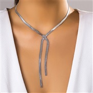 ( 3  White k 558 )occidental style brief snake chain clavicle chainchocker  samll Metal chain necklace
