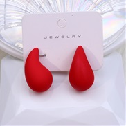 (red ) drop ear stud earrings brief fashion Acrylic earring woman