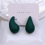 (Dark green) drop ear stud earrings brief fashion Acrylic earring woman