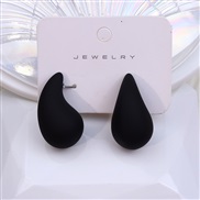 ( Black ) drop ear stud earrings brief fashion Acrylic earring woman